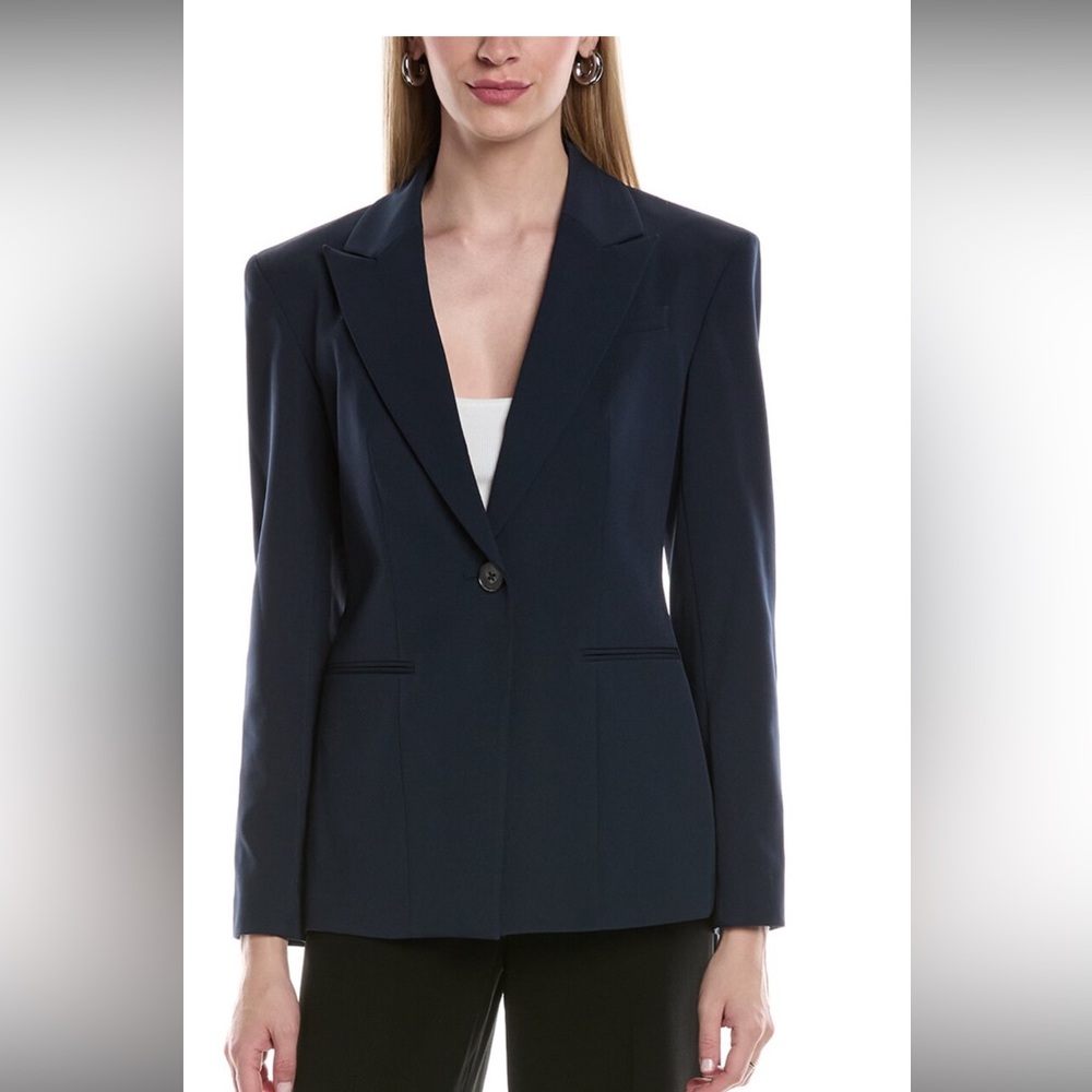 Kenneth Cole luxe twill blazer in blue rain